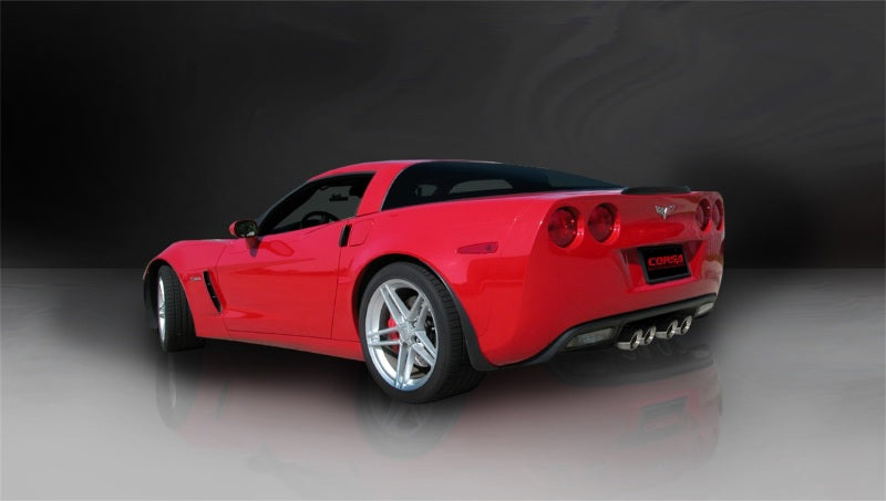 Corsa 2006-2013 Chevrolet Corvette C6 Z06 7.0L V8 Polished Sport Axle-Back Exhaust - Burkken Auto Parts