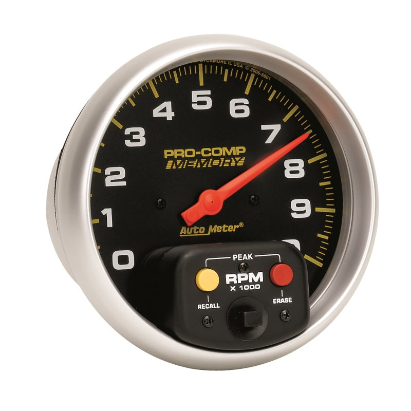 Autometer Pro-Comp 5 inch 10K RPM with Peak Memory  In-Dash Tachometer - Burkken Auto Parts