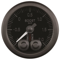 Autometer Stack 52mm -1 to +2 Bar (Incl T-Fitting) Pro-Control Boost Pressure Gauge - Black - Burkken Auto Parts