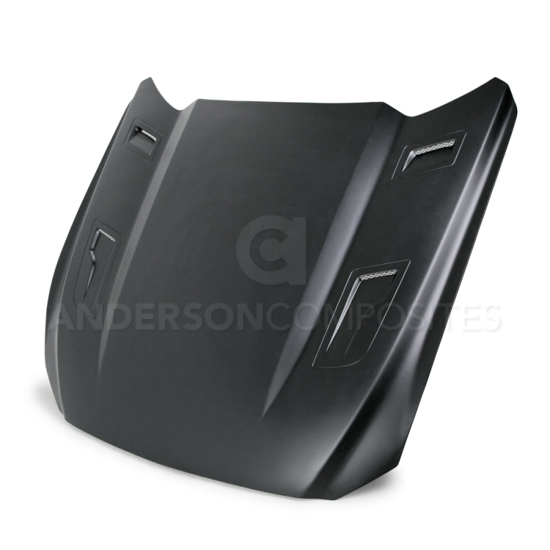 Anderson Composites 15-17 Ford Mustang (Excl. GT350/GT350R) Type-GTH Style Hood Fiberglass - Burkken Auto Parts
