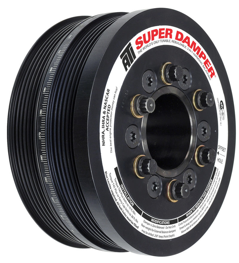 ATI Damper - 6.78in - Alum - (2) 6 Grv - Ford Coyote 5.0L - w/A/C Pulley - OEM Size - Burkken Auto Parts