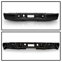 xTune 07-13 Chevy Silverado 1500 w/Parking Sensor OEM Style Steel Rear Bumper - BLK RB-CS07-SET-WS-B - Burkken Auto Parts