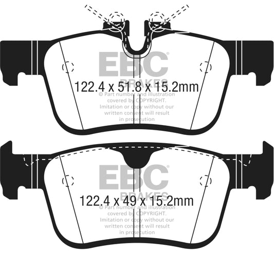 EBC 2017+ Volvo S90 2.0L Turbo Greenstuff Rear Brake Pads - Burkken Auto Parts