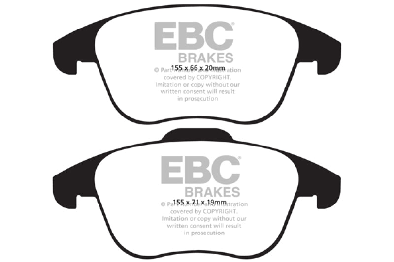 EBC 15-19 Audi Q3 2.0 Turbo Greenstuff Front Brake Pads - Burkken Auto Parts