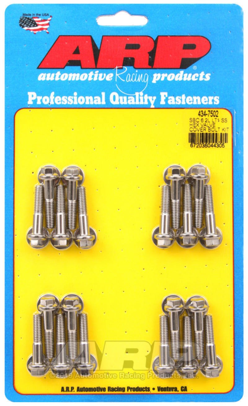 ARP Chevy LT1 6.2L Valve Cover Hex Stainless Steel Bolt Kit - Burkken Auto Parts