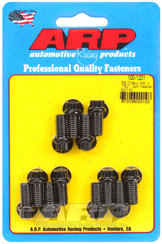 ARP SB Chevy 3/8 x .750in 12pt Header Bolt Kit - Burkken Auto Parts