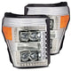 AlphaRex 11-16 Ford F-350 SD NOVA LED Proj Headlights Plank Style Chrm w/Activ Light/Seq Signal - Burkken Auto Parts