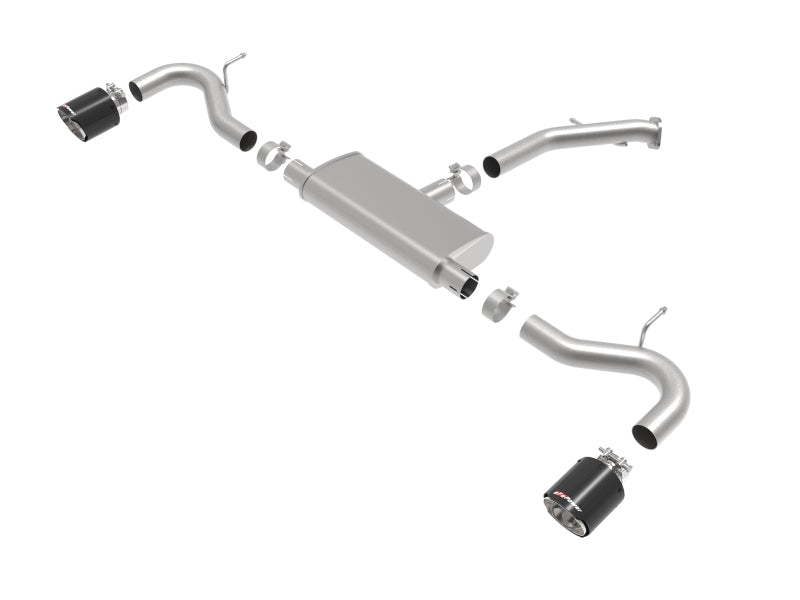aFe Takeda 2.5in 409 SS Axle-Back Exhaust System Carbon Fiber 18-20 Hyundai Elantra GT L4-1.6L(t) - Burkken Auto Parts