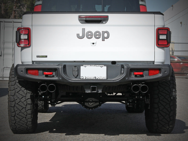 aFe Vulcan Series 3in 304SS DPF-Back 21 Jeep Gladiator V6-3.0L (td) Dual Black Tip - Burkken Auto Parts