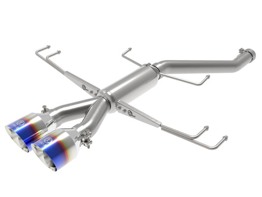 aFe Takeda 2.5in 304SS Axle-Back Exhaust System 17-19 Honda Civic Type R L4-2.0L (t) - BL Flame Tip - Burkken Auto Parts