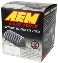 AEM Brute Force Dryflow Air Filter - Conical 6in Base OD / 5.125in Top OD / 5.25in Height - Burkken Auto Parts