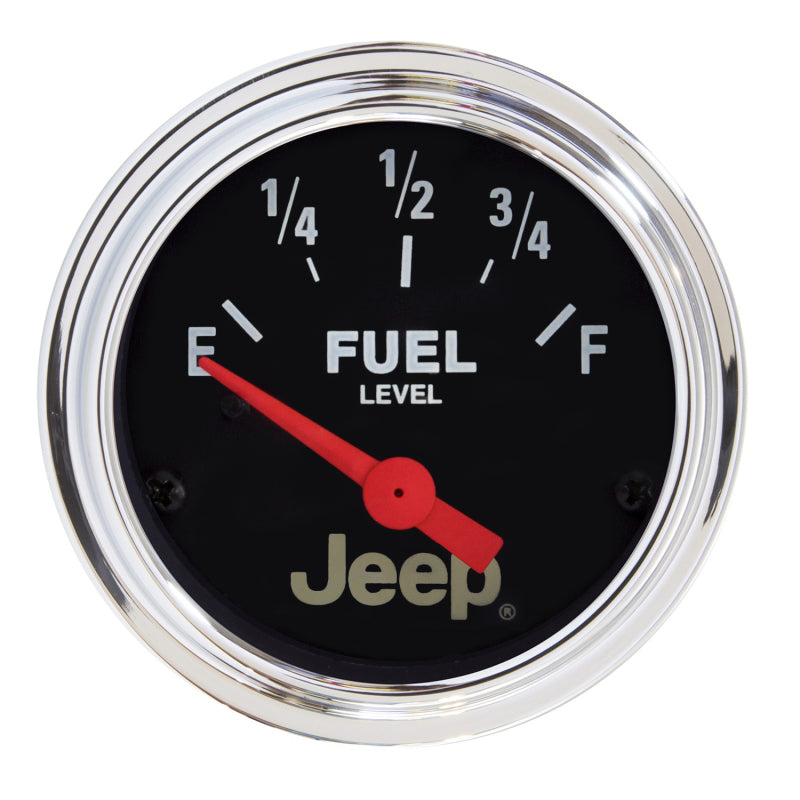 Autometer Jeep 52mm 0 OHMS Empty/90 OHMS Full Short Sweep Electronic Fuel Level Gauge - Burkken Auto Parts