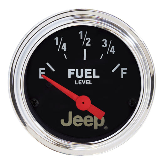 Autometer Jeep 52mm 0 OHMS Empty/90 OHMS Full Short Sweep Electronic Fuel Level Gauge - Burkken Auto Parts