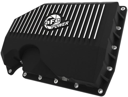 aFe 05-19 VW 1.8L/2.0L w/o Oil Sensor Engine Oil Pan Black POWER Street Series w/ Machined Fins - Burkken Auto Parts