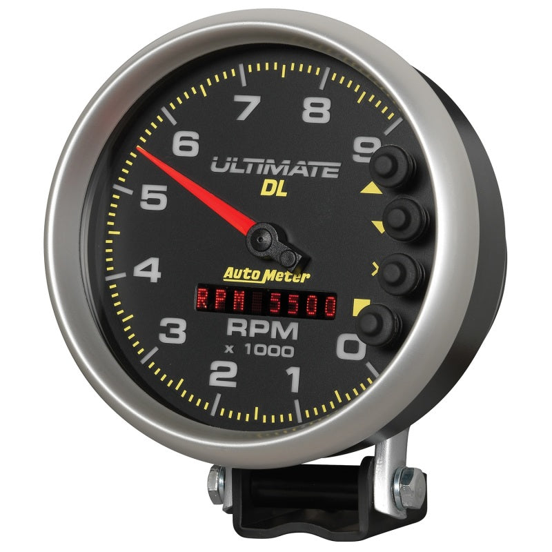 Autometer 5 inch Ultimate DL Playback Tachometer 9000 RPM - Black - Burkken Auto Parts