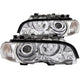 ANZO 2000-2003 BMW 3 Series E46 Projector Headlights w/ Halo Chrome - Burkken Auto Parts