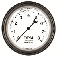 AutoMeter Gauge Tachometer 3-3/8in. 8K RPM In-Dash Old Tyme White II - Burkken Auto Parts