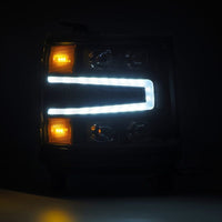 AlphaRex 16-18 Chevy 1500HD NOVA-Series LED Proj Headlights BK w/Actv Lgt/SeqSig & DRL (Req 810023) - Burkken Auto Parts