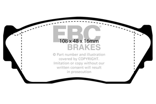 EBC 91-93 Nissan NX 1.6 Greenstuff Front Brake Pads - Burkken Auto Parts