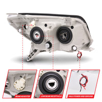 ANZO 2006-2009 Toyota 4Runner Projector Headlights w/ Halo Black - Burkken Auto Parts