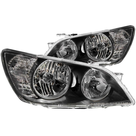 ANZO 01-05 Lexus IS300 Crystal Headlights Black - Burkken Auto Parts