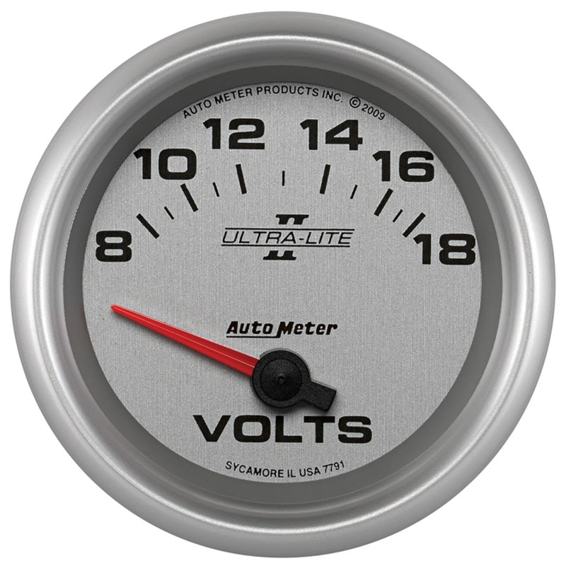 Autometer Ultra-Lite II 2-5/8in 18V Electric Voltmeter Gauge - Burkken Auto Parts