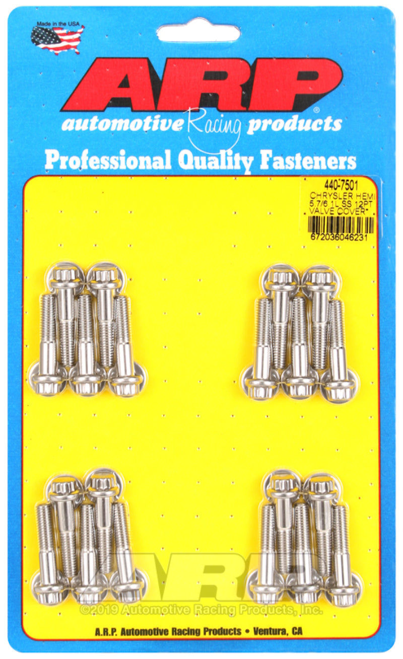 ARP Chrysler Hemi 5.7/6.1L SS 12pt Valve Cover Bolt Kit - Burkken Auto Parts