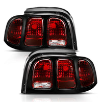 ANZO 1994-1998 Ford Mustang Taillight Dark Red Lens (OE Style) - Burkken Auto Parts