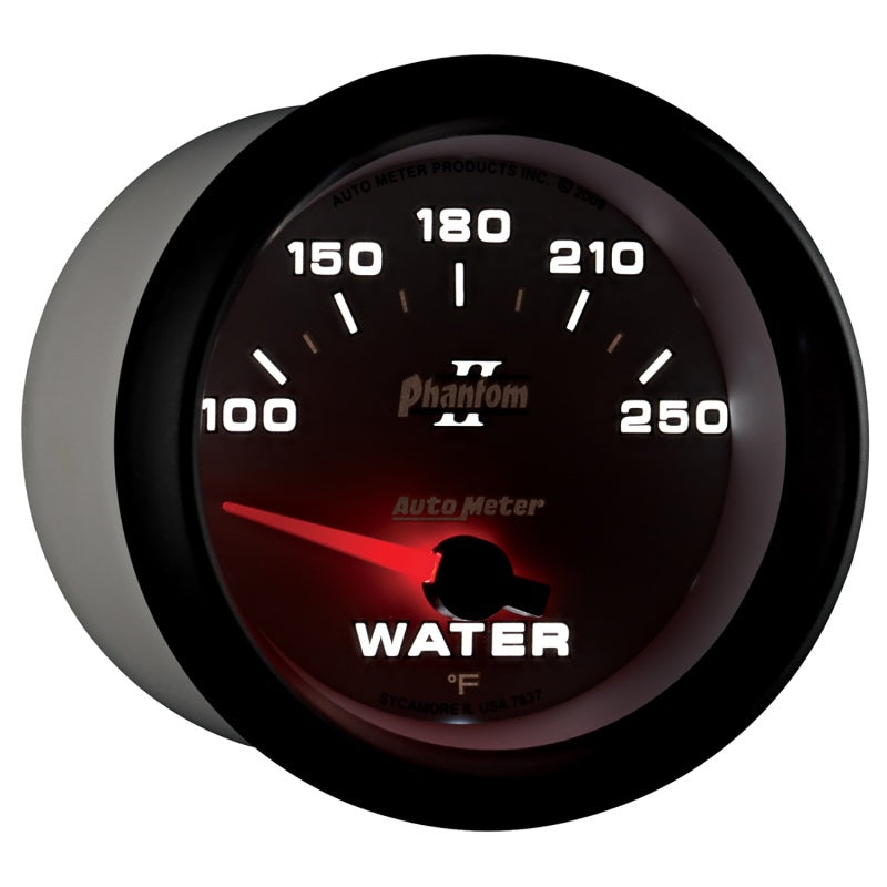 Autometer Phantom II 2-5/8in 100-250 Degrees F Electrical Water Temperature Gauge - Burkken Auto Parts