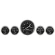 Auto Meter Gauge Kit 5 pc. 3 3/8in & 2 1/16in Elec. Speedometer Old Tyme Black - Burkken Auto Parts