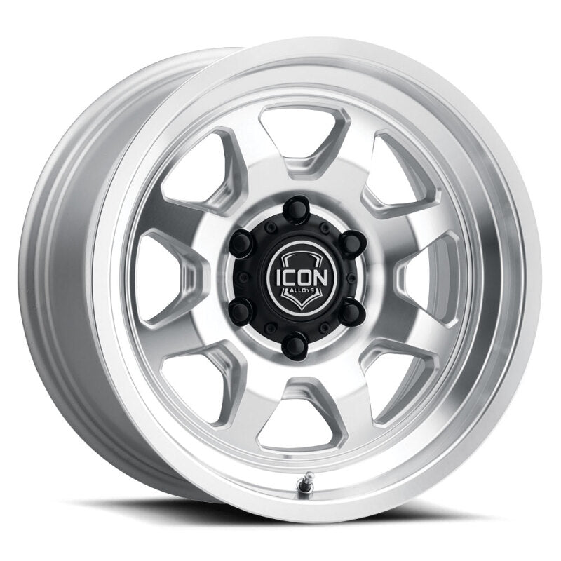 ICON Nuevo 17x8.5 / 5x150 / 25mm Offset / 5.75in BS - Silver Machined Wheel - Burkken Auto Parts