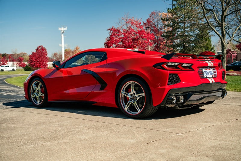 Corsa 2020-2025 Chevrolet Corvette C8 RWD 3in Delete 4 Valve Cat-Back w/NPP w/4.5in CF Polished Tips - Burkken Auto Parts