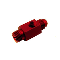 Nitrous Express 1/4 NPT x 6AN w/1/8 NPT Gauge Hole (Fuel Bypass Fitting) - Burkken Auto Parts