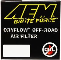 AEM Dryflow Conical Air Filter 2.75in Flange ID / 6in Base OD / 5.125in Top OD / 9.125in Height - Burkken Auto Parts