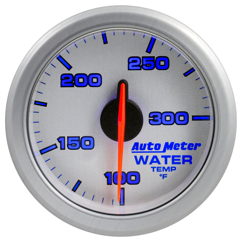 Autometer Airdrive 2-1/6in Water Temperature Gauge 100-300 Degrees F - Silver - Burkken Auto Parts