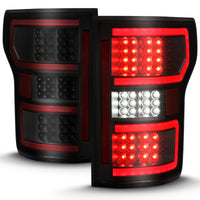 ANZO 18-19 Ford F-150 LED Taillight Black Housing Clear Lens Red Light Bar W/Sequential - Burkken Auto Parts