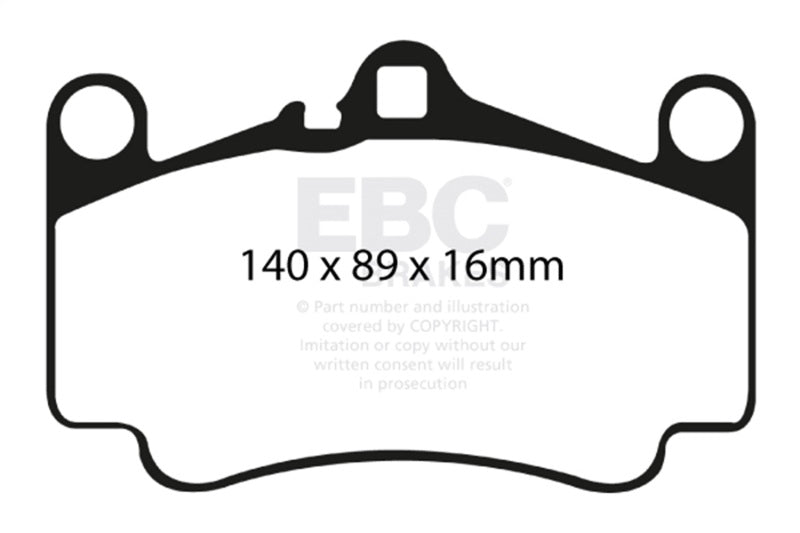 EBC 03-05 Porsche 911 (996) (Cast Iron Rotor only) 3.6 Carrera 4S Redstuff Front Brake Pads - Burkken Auto Parts