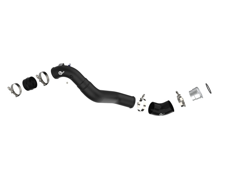 aFe 21+ Ford F-150 V6-3.5L (tt) BladeRunner 3in to 3.5in Aluminum Cold Charge Pipe Black - Burkken Auto Parts