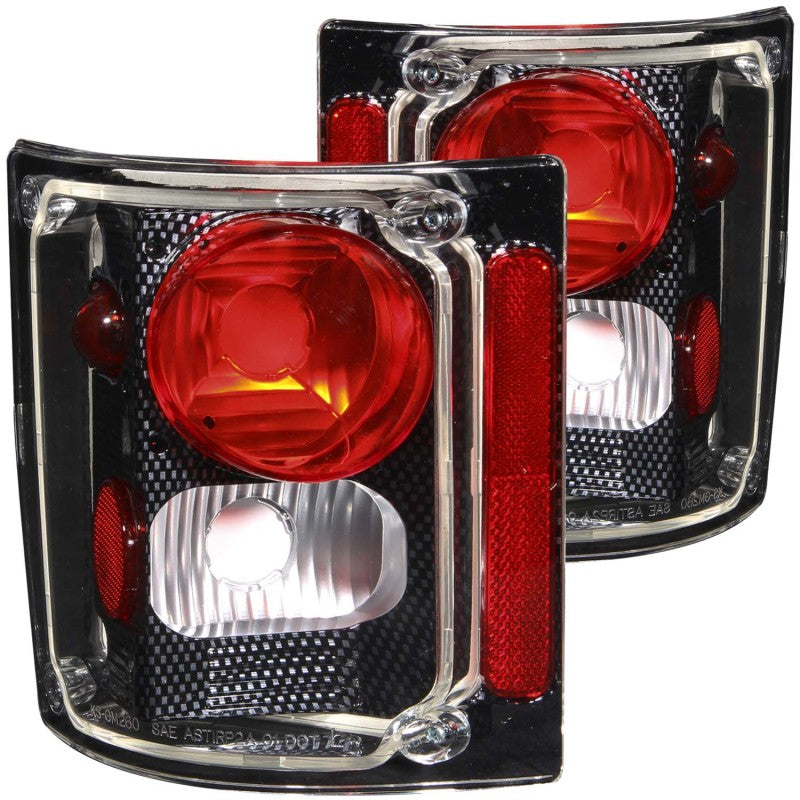 ANZO 1973-1987 Chevrolet C 10 Taillights Carbon - Burkken Auto Parts