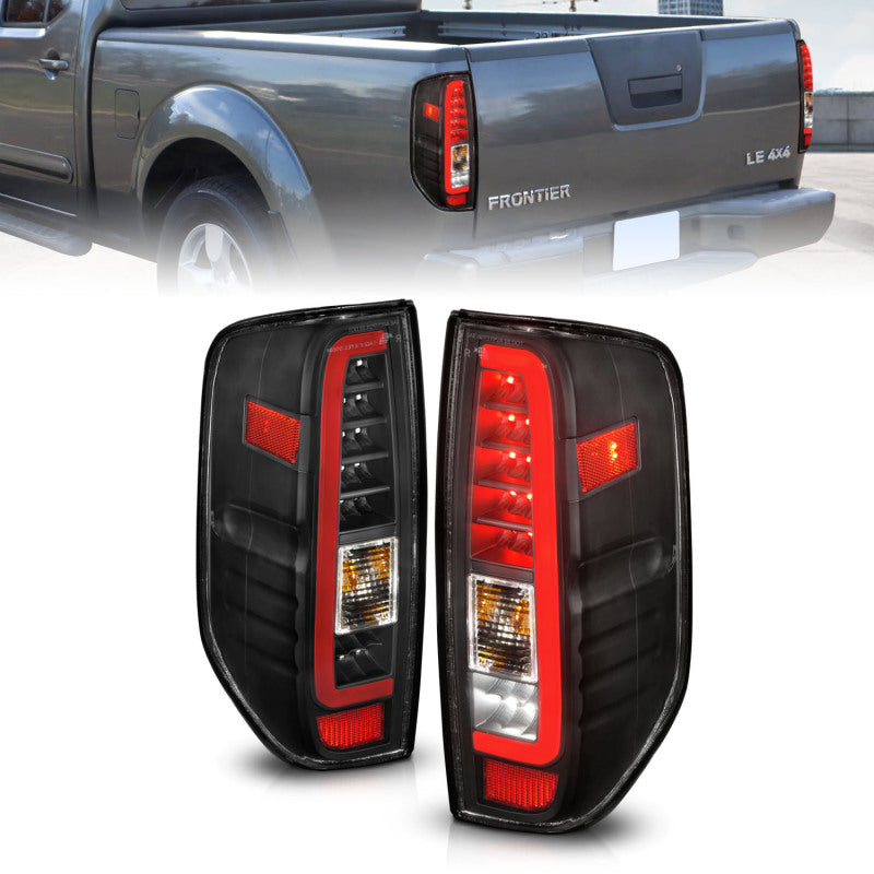 ANZO 2005-2021 Nissan Frontier LED Taillights Black Housing/Clear Lens - Burkken Auto Parts
