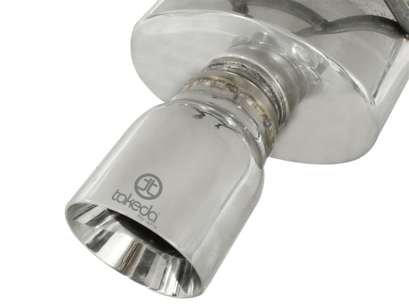 aFe Takeda Exhaust 2.5in Dia 304SS Axle-Back w/Polished Tip 06-11 Honda Civic EX Sedan L4 1.8L - Burkken Auto Parts