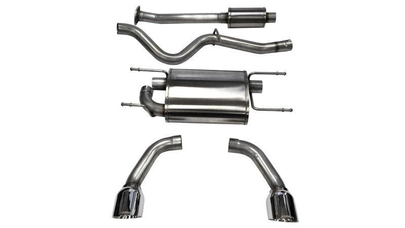 Corsa 2012-2025 Scion FRS / Subaru BRZ Polished Sport Cat-Back Exhaust - Burkken Auto Parts
