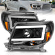 ANZO 05-09 Toyota Tacoma Projector Light Bar Style Headlights w/ C Light Bar - Burkken Auto Parts