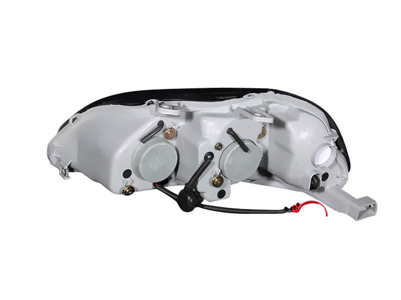 ANZO 1996-1998 Honda Civic Projector Headlights w/ Halo Black - Burkken Auto Parts