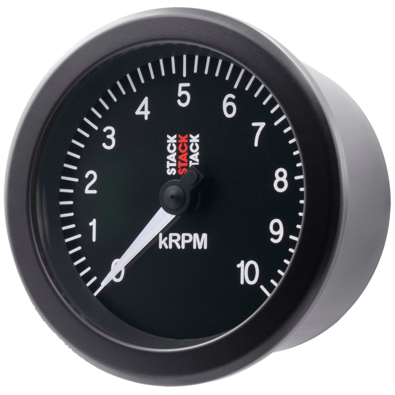 Autometer Stack Sport 88mm 0-10K RPM Tachometer - Black - Burkken Auto Parts