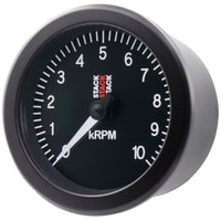 Autometer Stack Sport 88mm 0-10K RPM Tachometer - Black - Burkken Auto Parts