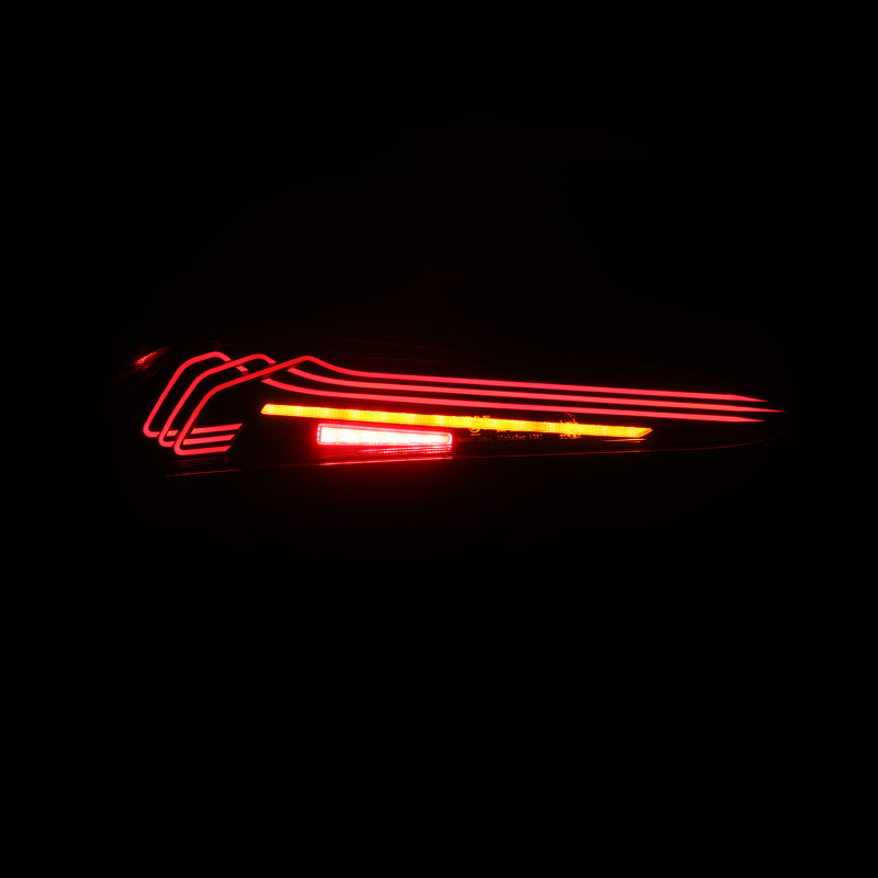 AlphaRex 20-24 Toyota Supra LUXX-Series Laser Style LED Tail Lights Black - Burkken Auto Parts