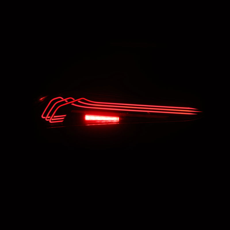 AlphaRex 20-24 Toyota Supra LUXX-Series Laser Style LED Tail Lights Black - Burkken Auto Parts