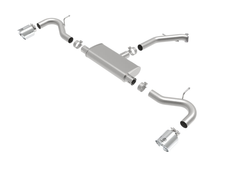 aFe Takeda Series 2.5in 409 SS Axle-Back Exhaust System Polished 18-20 Hyundai Elantra GT L4-1.6L(t) - Burkken Auto Parts