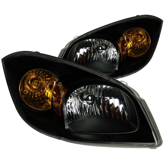 ANZO 2005-2010 Chevrolet Cobalt Crystal Headlights Black - Burkken Auto Parts